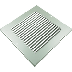 Intumescent Louvre Vent Grill Cover - 350 x 200mm - Silver - tradefit - 1