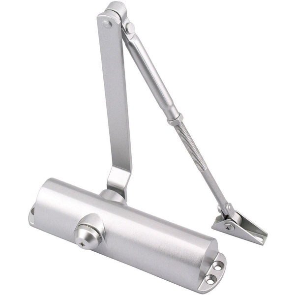 Universal Overhead Fire Door Closer Dual Handed Push or Pull Side – Power Size 2 - 4 - Silver - tradefit - Featured Image