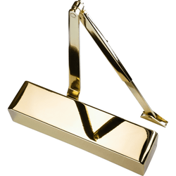 Universal Overhead Fire Door Closer Dual Handed Push or Pull Side DA + BC – Power Size 2 - 4 – Brass - tradefit