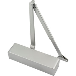 Universal Overhead Fire Door Closer Dual Handed Push or Pull Side DA + BC – Power Size 2 - 4 – Silver - tradefit