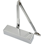 Universal Overhead Fire Door Closer Dual Handed Push or Pull Side DA + BC – Power Size 2 - 4 - Polished Chrome - tradefit - 1