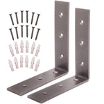 Scaffold Board Shelf Brackets 300mm PAIR Heavy Duty Rustic Wall Mounted Supports - tradefit - 1