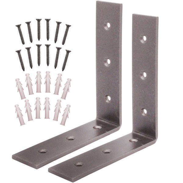 Scaffold Board Shelf Brackets 300mm PAIR Heavy Duty Rustic Wall Mounted Supports - tradefit - Featured Image