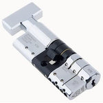 Federal TS007 Euro Door Cylinder Lock BS HIGH Security 3* Snap Safe Police Approved 50+50mm Thumb Turn Polished Chrome - tradefit - 2