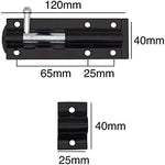 Tower Bolt - 100mm / 4 Inch - Black - tradefit - 2