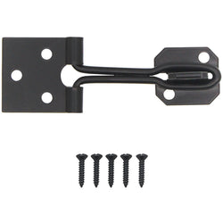 Wire Pattern Hasp & Staple - 4 inch - Black - tradefit