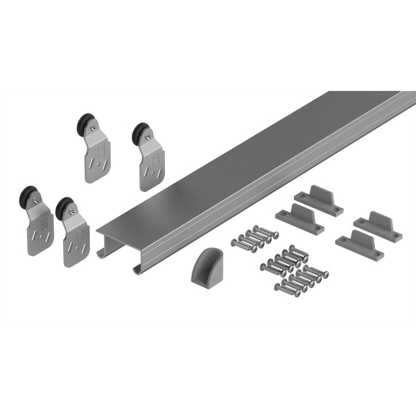 Top Hung Double Wardrobe Sliding Door System To Suit 1.2m Opening - 2 Door Kit - tradefit - Featured Image