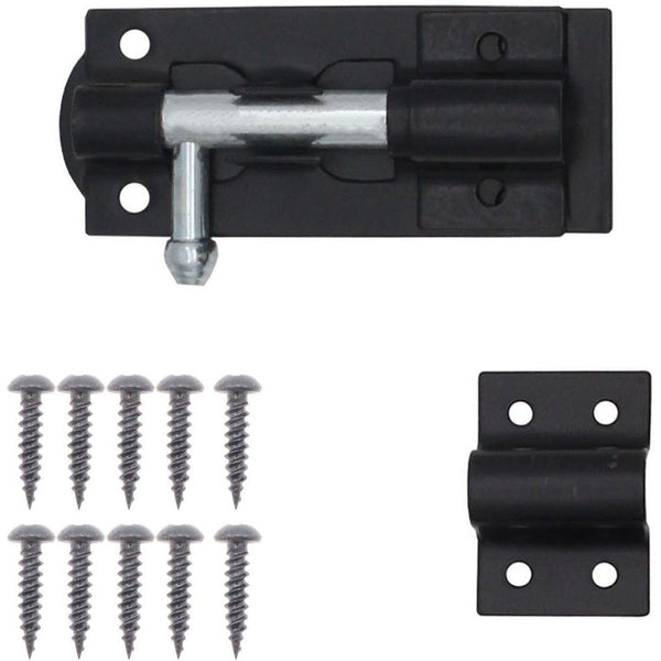 Tower Bolt - 90 mm / 3 Inch - Black - tradefit - Featured Image