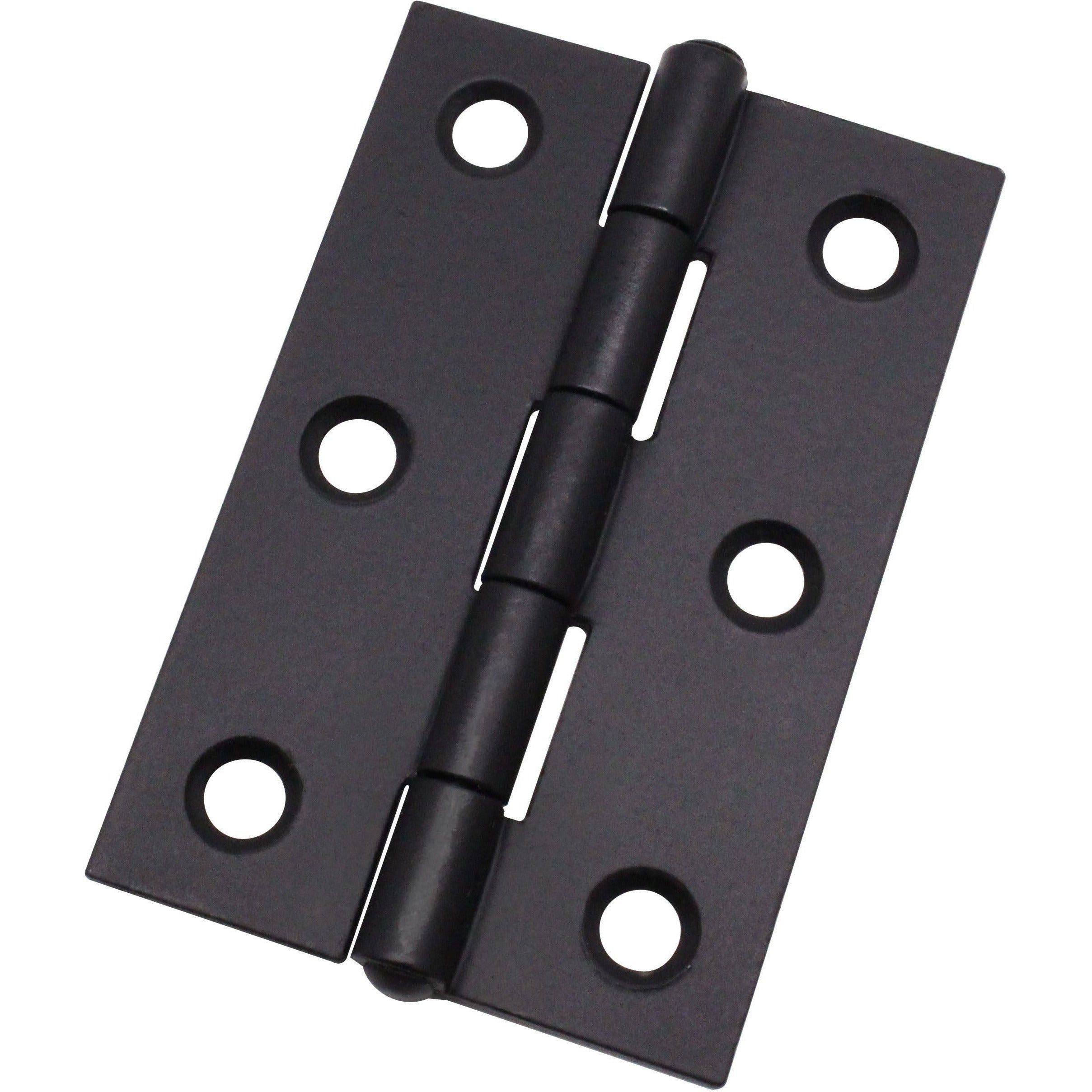 Steel Butt Hinges 1838 Fixed Pin Pattern - 76x51x1.5mm - Black Plated ...