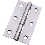 Steel Butt Hinges 1838 Fixed Pin Pattern - 76x51x1.5mm - Polished Chrome Plated - Pair - EXCLUDING Screws - tradefit - 1