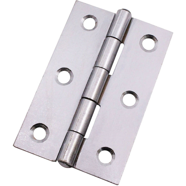 Steel Butt Hinges 1838 Fixed Pin Pattern - 76x51x1.5mm - Polished Chrome Plated - Pair - EXCLUDING Screws - tradefit - Featured Image
