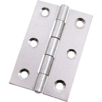 Steel Butt Hinges 1838 Fixed Pin Pattern - 76x51x1.5mm - Zinc Plated - Pair - EXCLUDING Screws - tradefit - 1