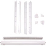 Trickle Window Slot Vent Set Inside & Out - 415mm - 4191mm²EA - White - Pack of 50 - tradefit - 2