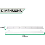 Trickle Window Slot Vent Set Inside & Out - 415mm - 4191mm²EA - White - Pack of 50 - tradefit - 5