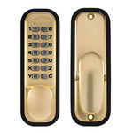 Push Button Mechanical Digital Code Lock - Fire Rated - Satin Brass - tradefit - 1