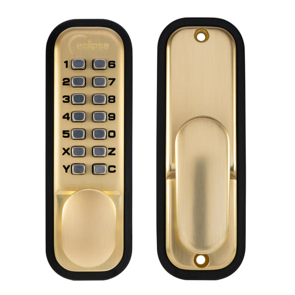 Push Button Mechanical Digital Code Lock - Fire Rated - Satin Brass - tradefit - Featured Image