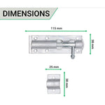 Tower Bolt - 100 mm / 4 Inch - Galvanised - tradefit - 3