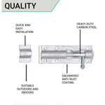 Tower Bolt - 100 mm / 4 Inch - Galvanised - tradefit - 4
