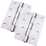 Steel Butt Hinges 1838 Fixed Pin Pattern - 102x67x2mm - Polished Chrome Plated - Pair - EXCLUDING Screws - tradefit - 1