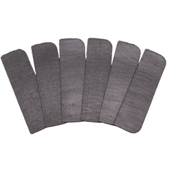 Intumescent Hinge Pads - Graphite - Pack of 6 - 100 x 31 x 0.8mm Radius - Suit 102 x 76mm Hinge - tradefit