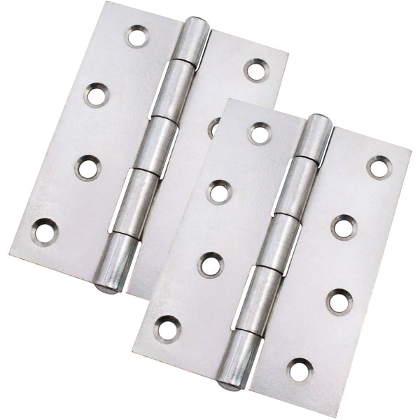 Steel Butt Hinges 1838 Fixed Pin Pattern - 102x67x2mm - Zinc Plated - Pair - EXCLUDING Screws - tradefit - Featured Image