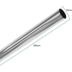 Wardrobe Rail Oval Tube - 30x600mm - Polished Chrome - tradefit - 2