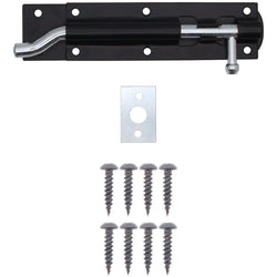 Necked Tower Bolt - 6" / 150 mm - Black - tradefit