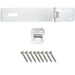 Safety Pattern Hasp & Staple - 6 inch - Zinc - tradefit