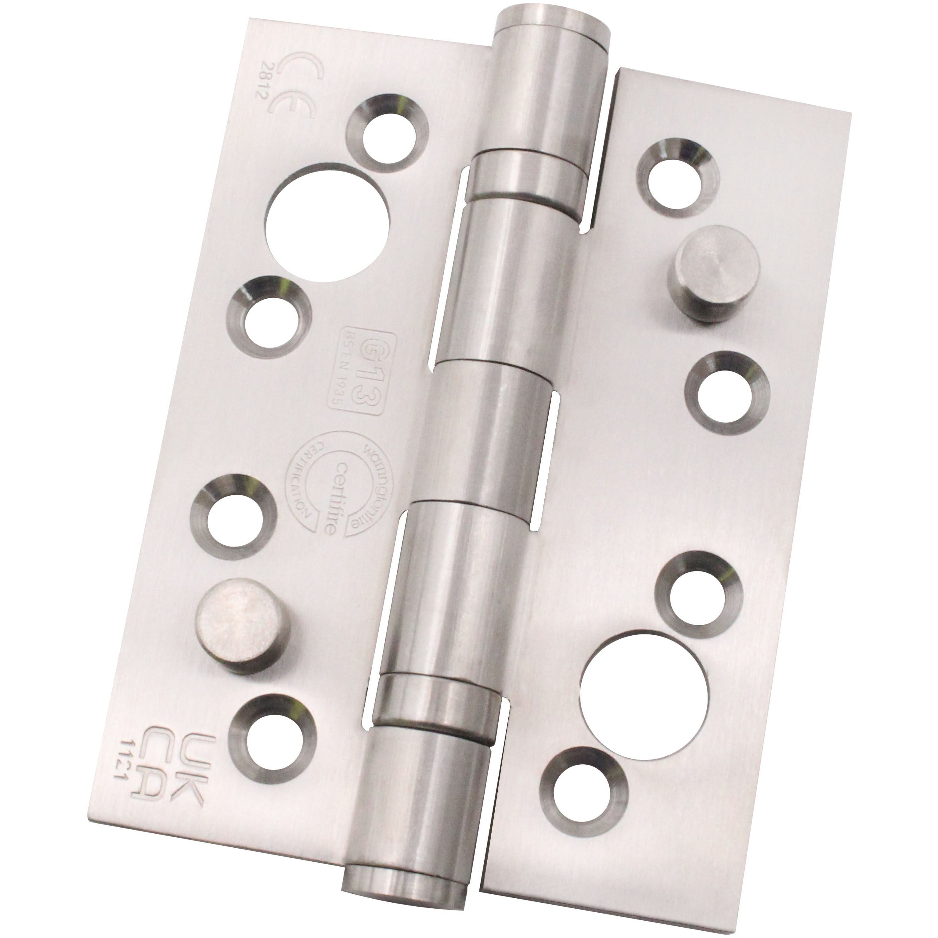 Fire Door Security Pin Hinges 4" Stainless Steel Grade 13 102x76x3mm