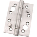 Fire Door Security Pin Hinges 4" Stainless Steel Grade 13  - 102x76x3mm - Square - Satin - Pair - Including Screws