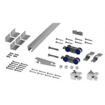 Top Hung Straight Sliding Single Door Kit - Max Weight 100kg - Max Door Width 1250mm - 2.4m Track - tradefit - 1