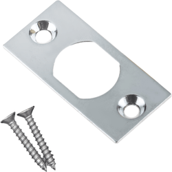 Rack Bolt Keep / Strike - Polished Chrome Plated - Pack Of 10 - tradefit