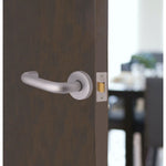 Return To Door Lever on Rose Handle & Latch Kit – Satin Aluminium - 76mm Latch - tradefit - 6