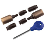 Locking Security Sash Window Stop Set - Pack of 2 with Key - Antique Brass - tradefit - 1