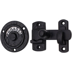 Bathroom Indicator Bolt - Black Antique Iron - 83mm - tradefit