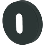 Black Round Keyhole Escutcheons Vigo Exterior Use - Stainless Steel - Matt Black - Single - tradefit - 1