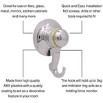 Suction Hook - 3kg Weight Capacity - Polished Chrome - tradefit - 3