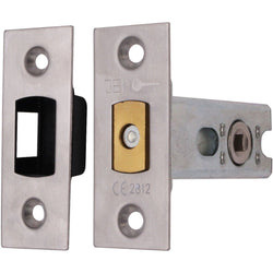 2.5 inch/64mm Tubular Deadbolt Bolt Through Fire Rated - 44mm Backset - Satin Stainless Steel - tradefit