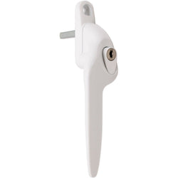 Yale Quartus Cranked Window Handle Left Hung - 40mm Spindle - White - tradefit