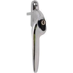 Yale Quartus Cranked Espagnolette Window Handle Left Hung - 40mm Spindle - Polished Chrome - tradefit