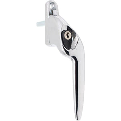 Yale Quartus Cranked Espagnolette Window Handle Right Hung - 40mm Spindle - Polished Chrome - tradefit