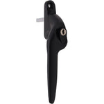 Yale Quartus Cranked Espagnolette Window Handle Left Hung - 40mm Spindle - Black - tradefit - 1