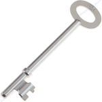 FB4 Fire Brigade Rim Deadlock Key - Zinc Plated - Pack 1 Key - tradefit - 1