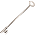 FB4 Fire Brigade Rim Deadlock Long Key - Zinc Plated - Pack of 1 - tradefit - 1