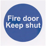 Fire Door Keep Shut 100x100mm Self Adh Vinyl - tradefit - 1