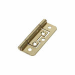 Flush Hinge - 63 x 37mm - Electro Brass - tradefit - 1