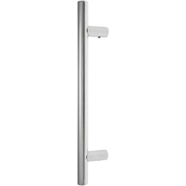 Guardsman Entrance Pull Handle - Bolt Fix - 600 x 25mm 450mm c/c - Polished Stainless Steel - tradefit - Featured Image