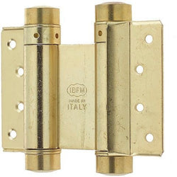 Double Action Spring Hinge - 100mm - Brass Plated - tradefit