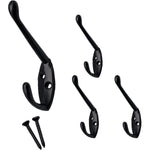 Hat & Coat Hook - Matt Black - Pack of 4 - tradefit - 1
