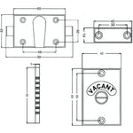 Heavy Duty Toilet Indicator Bolt Traditional - PVD Brass - tradefit - 2